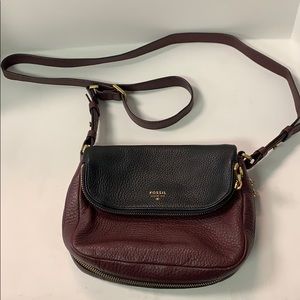 Fossil leather crossbody bag